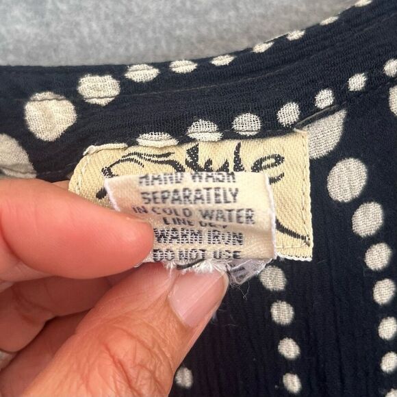 Vintage Gauze Rayon Tunic Womens Large Boho Hippie Sleeveless Button Up Vest - Picture 9 of 13